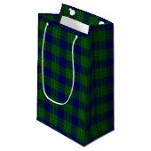 Johnstone tartan blue green plaid klein cadeauzakje (Voorkant Gekanteld)