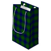 Johnstone tartan blue green plaid klein cadeauzakje (Achterkant Gekanteld)