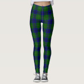 Johnstone tartan blue green plaid leggings (Voorkant)