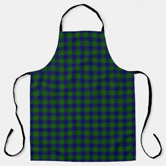 Johnstone tartan blue green plaid schort (Voorkant)