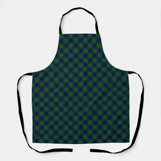 Johnstone tartan blue green plaid schort (Voorkant)