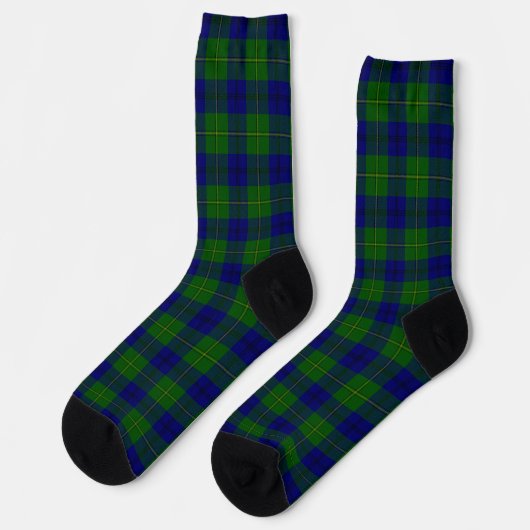 Johnstone tartan blue green plaid sokken (Links)