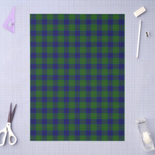 Johnstone tartan blue green plaid tissuepapier (Craft)