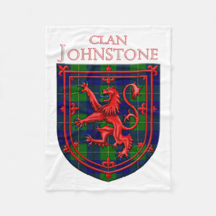 Johnstone Tartan Scottish Play Lion Rampant Fleece Deken