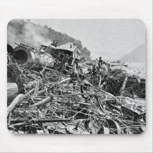Johnstown Flood Train Wreck  1889 Muismat
