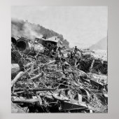 Johnstown Flood Train Wreck Poster (Voorkant)