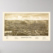 Johnstown, NY Panoramic Map - 1888 Poster (Voorkant)