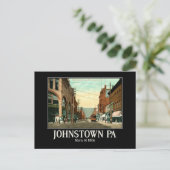 Johnstown PA Main St 1910's Briefkaart (Staand voorkant)