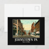 Johnstown PA Main St 1910's Briefkaart (Voorkant / Achterkant)