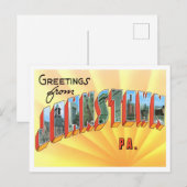 Johnstown, Pennsylvania Big Letters Briefkaart (Voorkant / Achterkant)