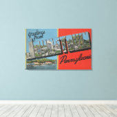 Johnstown, Pennsylvania - Grote letterscènes Canvas Afdruk (Insitu (Houten vloer))