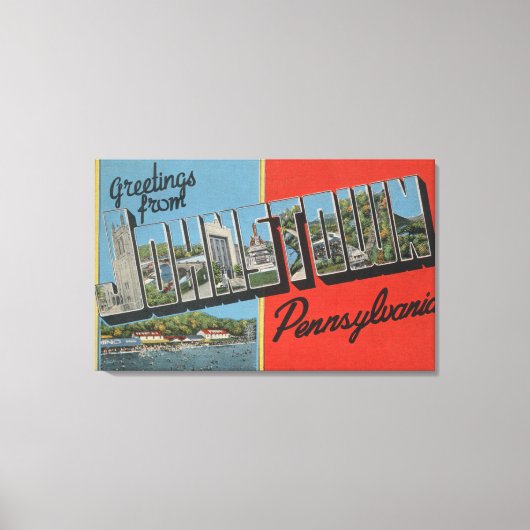 Johnstown, Pennsylvania - Grote letterscènes Canvas Afdruk (Voorkant)