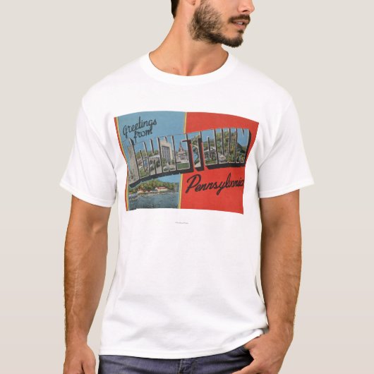 Johnstown, Pennsylvania - Grote letterscènes T-shirt (Voorkant)