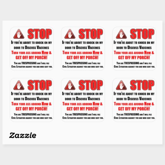 JoHoVaxx Getuigen Vierkante Sticker (Vel)