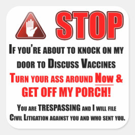 JoHoVaxx Getuigen Vierkante Sticker