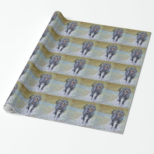 "Joie de strand" Cadeaupapier (Uitgerold)