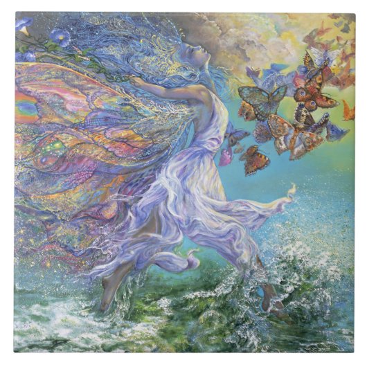 Joie de Vivre 6x6 Keramische Tegel Tegeltje (Voorkant)