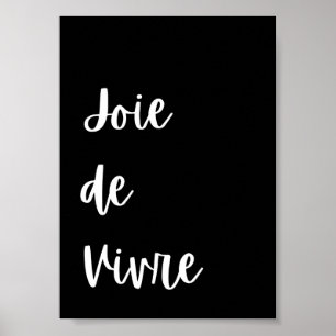 Joie de Vivre citeert inspiratie Poster