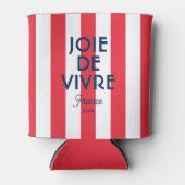 Joie De Vivre France Rode Cabana Stripe Frans Blikjeskoeler (Voorkant)