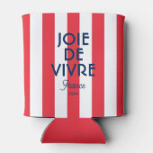 Joie De Vivre France Rode Cabana Stripe Frans Blikjeskoeler (Achterkant)