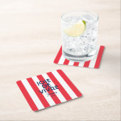 Joie De Vivre France Rode Cabana Stripe Frans Kartonnen Onderzetters (Insitu)