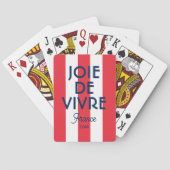 Joie De Vivre France Rode Cabana Stripe Frans Pokerkaarten (Achterkant)