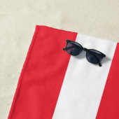 Joie De Vivre France Rode Cabana Stripe Frans Strandlaken (In situ)