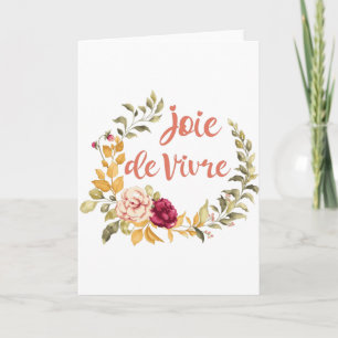Joie de Vivre Frans Gezegde Kaart