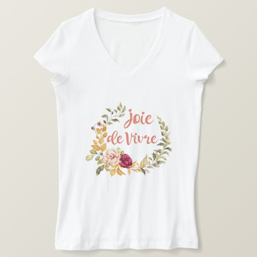 Joie de Vivre Frans Gezegde T-shirt (Design voorkant)
