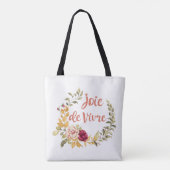 Joie de Vivre Frans Gezegde Tote Bag (Achterkant)