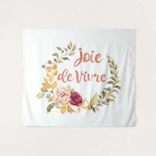 Joie de Vivre Frans Gezegde Wandkleed