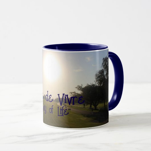 Joie de Vivre Mok – Navy Edition (Voorkant rechts)