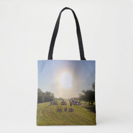 Joie de vivre Navy Tote Bag