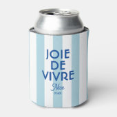 Joie De Vivre Nice Blue Cabana Stripe Frans Blikjeskoeler (Blikje Voorkant)