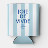 Joie De Vivre Nice Blue Cabana Stripe Frans Blikjeskoeler (Voorkant)