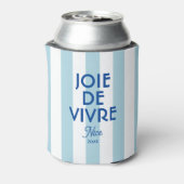 Joie De Vivre Nice Blue Cabana Stripe Frans Blikjeskoeler (Blikje Achterkant)