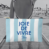 Joie De Vivre Nice Blue Cabana Stripe Frans Etui