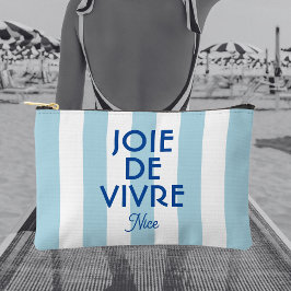 Joie De Vivre Nice Blue Cabana Stripe Frans Etui