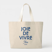 Joie de Vivre Nice Custom Year Frans Grote Tote Bag (Achterkant)