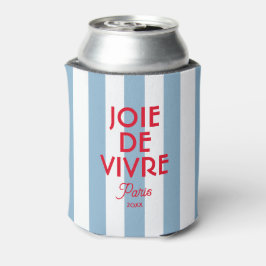 Joie De Vivre Paris Franse blauwe Cabana Stripe Blikjeskoeler