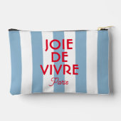 Joie De Vivre Paris Franse blauwe Cabana Stripe Etui (Achterkant)