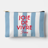 Joie De Vivre Paris Franse blauwe Cabana Stripe Etui (Voorkant)