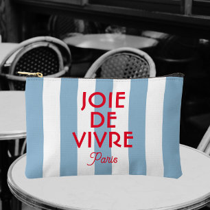 Joie De Vivre Paris Franse blauwe Cabana Stripe Etui