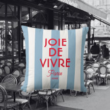 Joie De Vivre Paris Franse blauwe Cabana Stripe