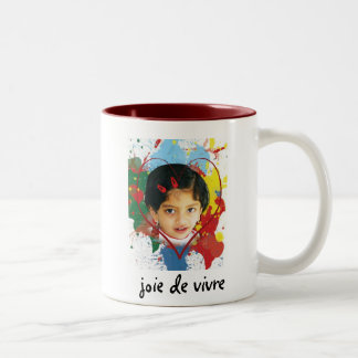 joie de vivre tweekleurige koffiemok