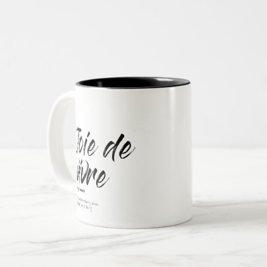 Joie de vivre - Two-Tone Mok (Voorkant links)