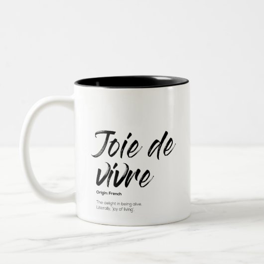 Joie de vivre - Two-Tone Mok (Links)