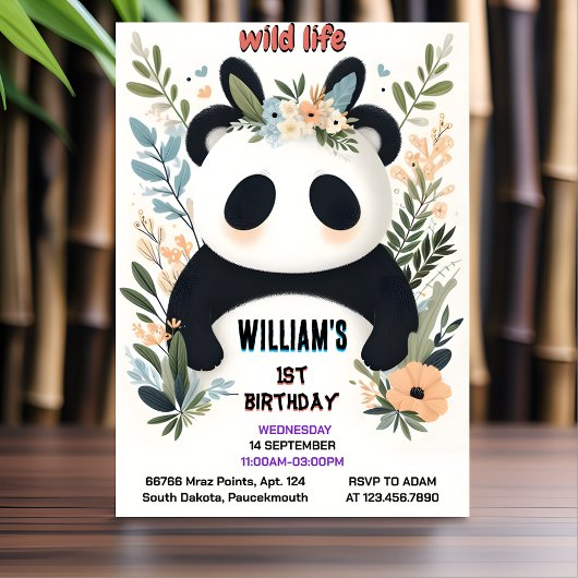 Join Boys Kinder Charm baby Meisjes Panda 1e Verja Kaart