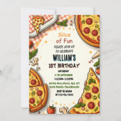 Join eten jongen meisje tiener pizza eerste 1e ver kaart (Voorkant)