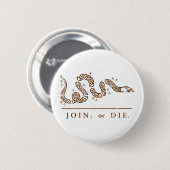 Join of Die Libertarian  Ronde Button 5,7 Cm (Voorkant /achterkant)